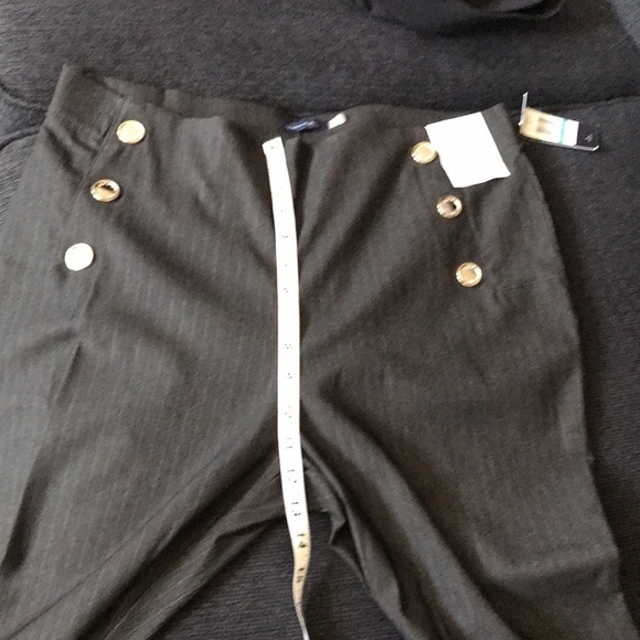 NWT TOMMY HILFIGER Dark Gray Pinstripe Stretch Ankle Length Pants Slim Fit-16 - Picture 12 of 12